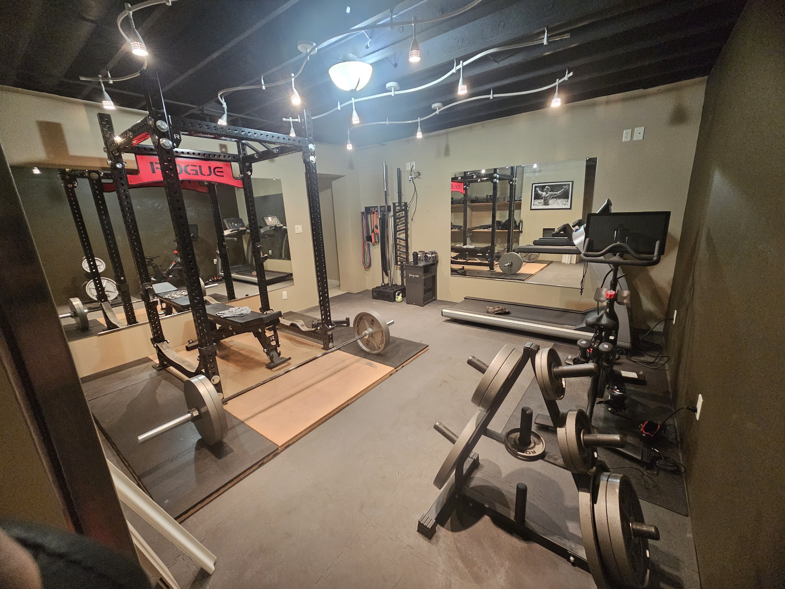 New gym with equipment moved in