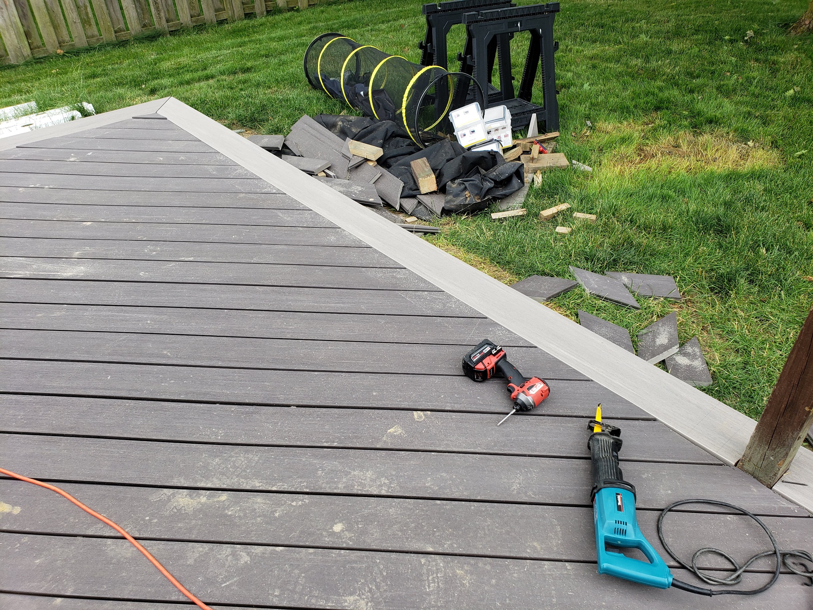 Border board going in