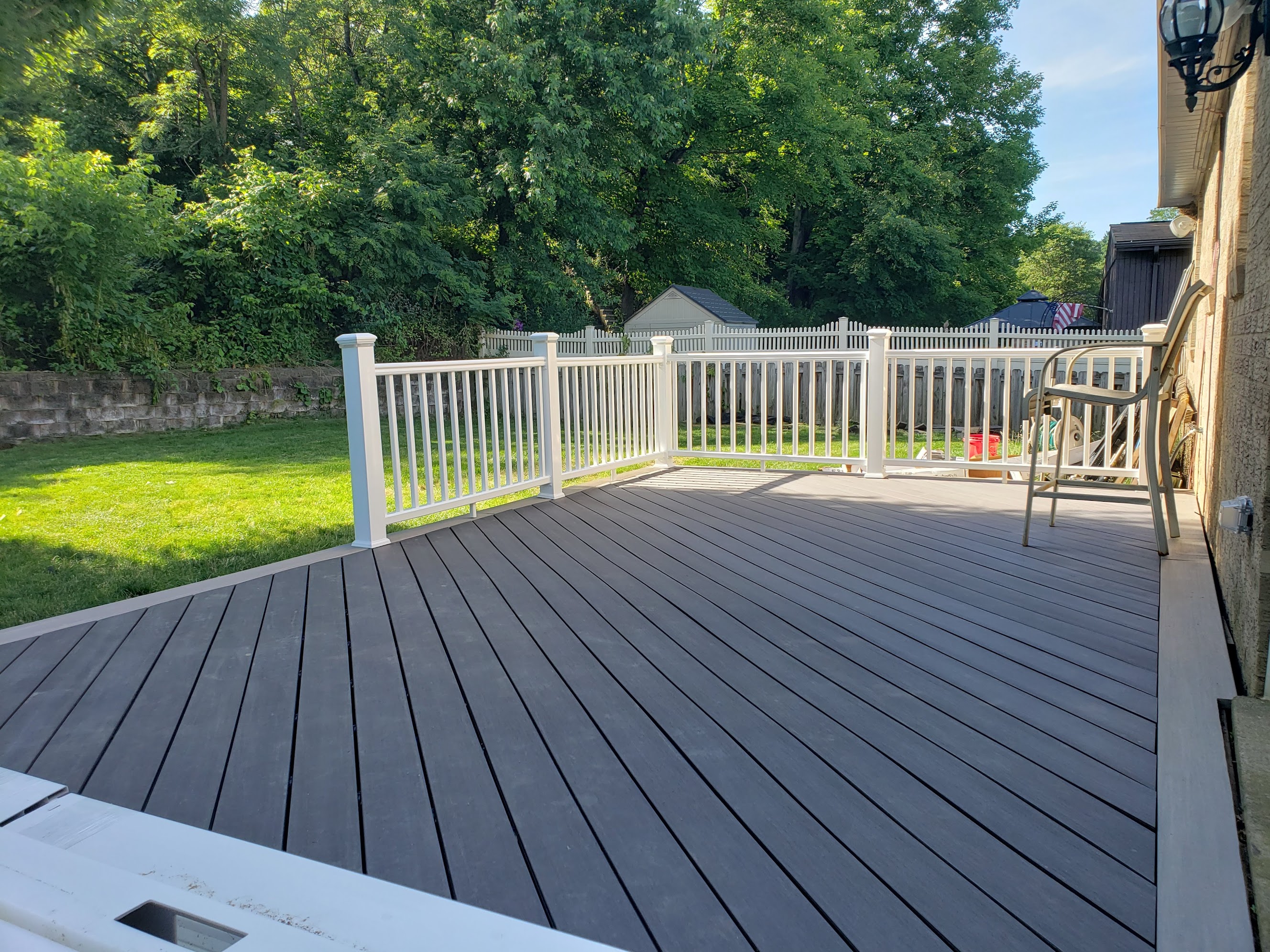 From the deck looking out