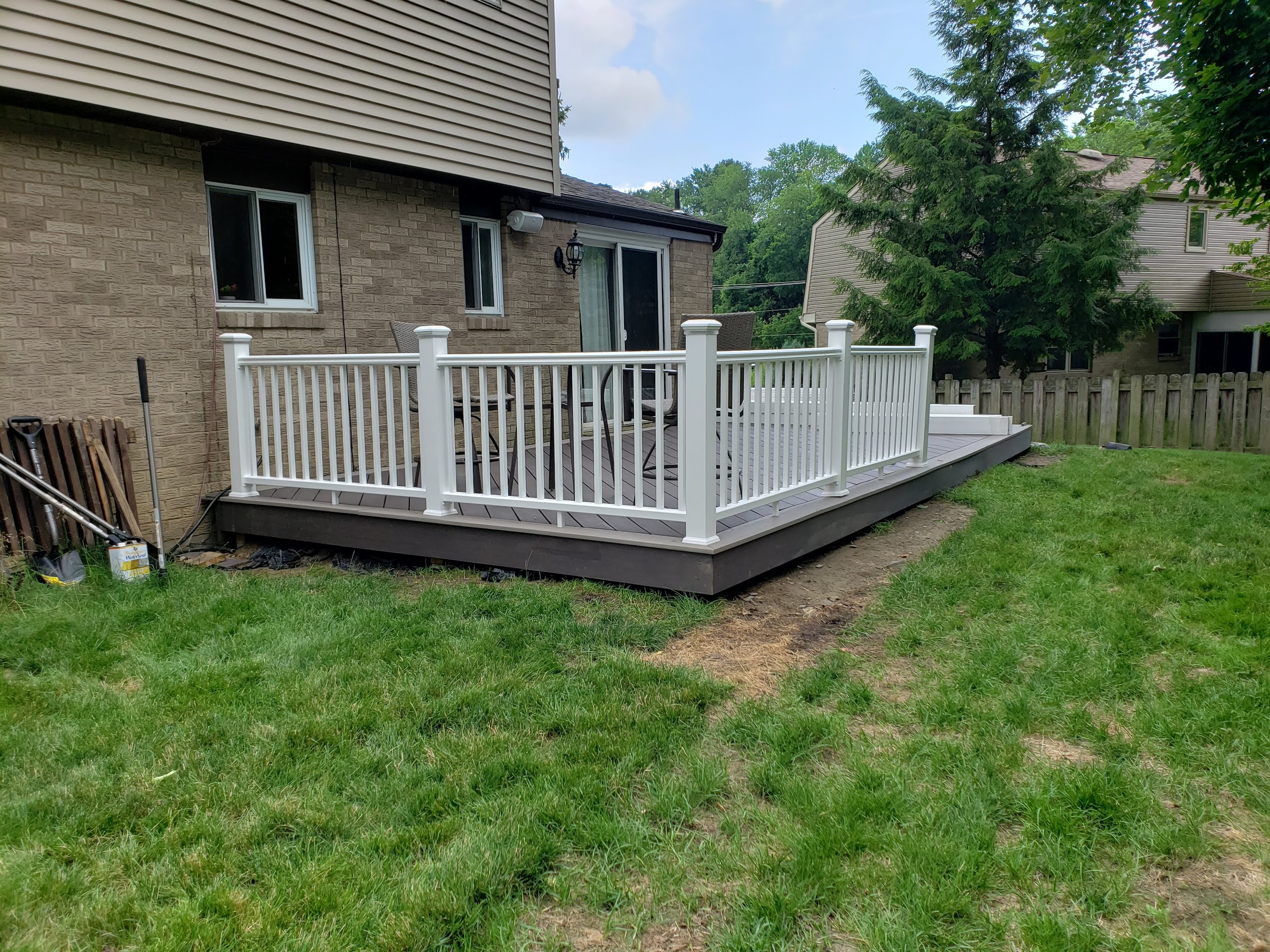 Finished deck from the yard