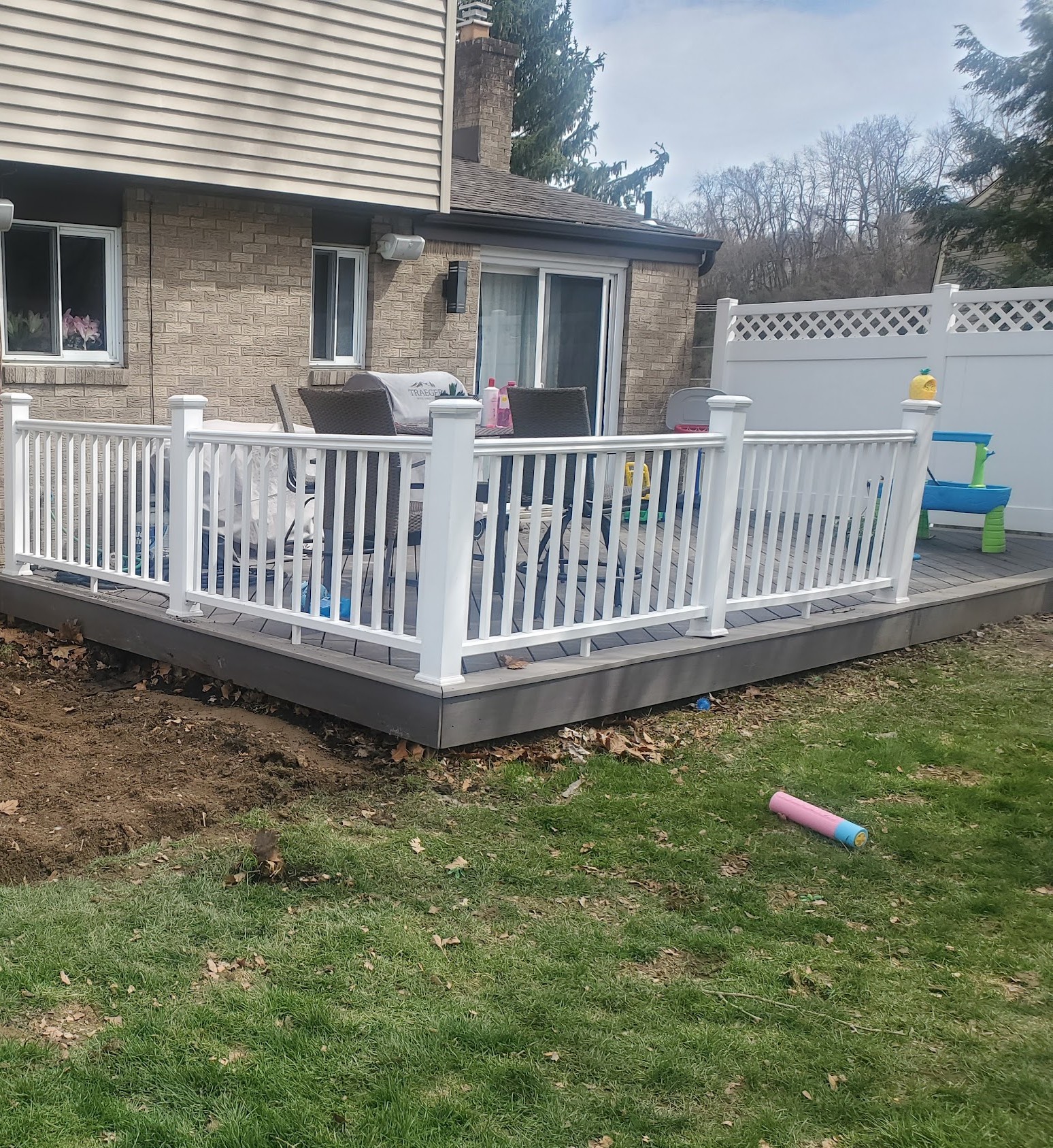 Finished deck from the yard