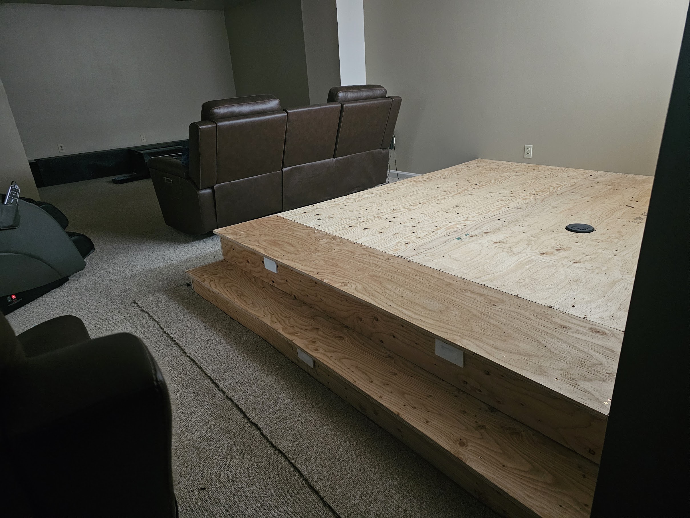 Finished platform from front angle