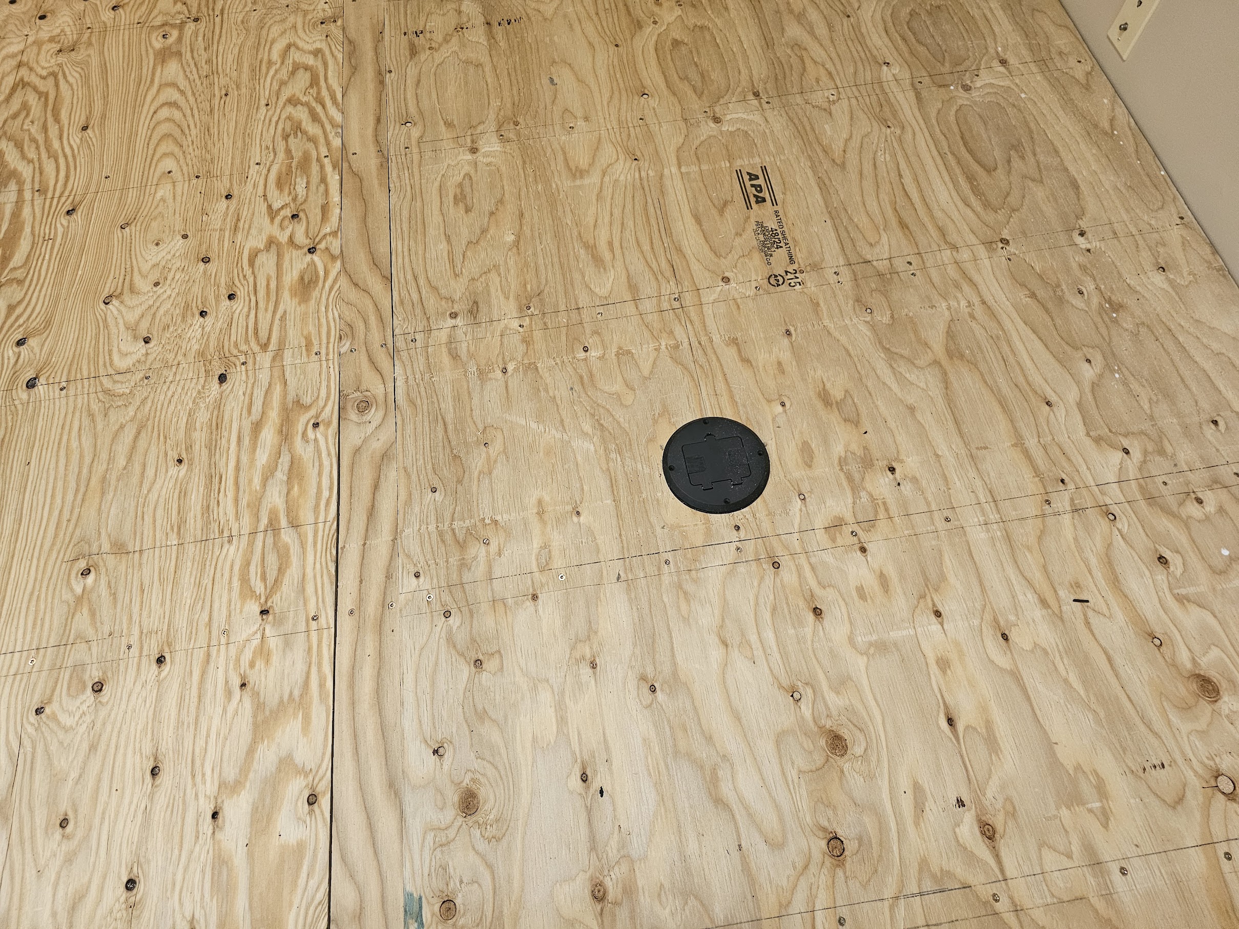 Wire grommet in platform surface